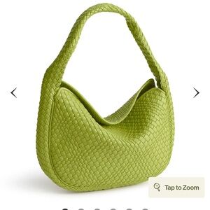 Vera Bradley Tifton Shoulder Bag Spinach Green in Woven Faux Leather